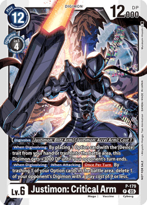 Justimon: Critical Arm — Limited Card Pack -Another Knight-