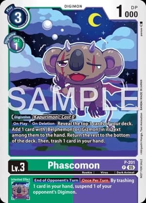 Phascomon — Starter Deck 14: Beelzemon Advanced Deck Set