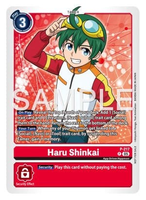 Haru Shinkai — World Convergence Digimon Card Game card by Akiyoshi Hongo, Toei Animation