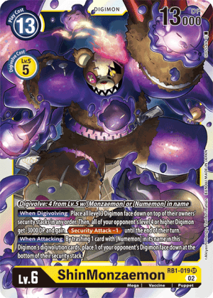 ShinMonzaemon — Cyber Eden Release Event Cards Digimon Card Game card by Akiyoshi Hongo, Toei Animation