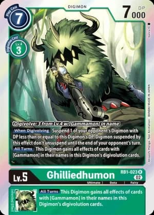 Ghilliedhumon — Resurgence Booster Digimon Card Game card by Akiyoshi Honga, Toei Animation