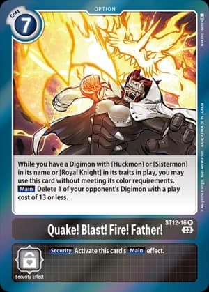 Quake! Blast! Fire! Father! — Starter Deck 12: Jesmon Digimon Card Game card by Akiyoshi Hongo, Toei Animation