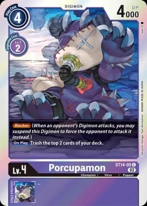 Porcupamon — Starter Deck 14: Beelzemon Advanced Deck Set
