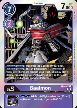 Baalmon — Sinister Order Digimon Card Game card by Akiyoshi Honga, Toei Animation