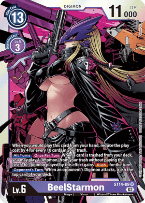 BeelStarmon — Double Diamond Digimon Card Game card by Akiyoshi Hongō, Toei Animation, BANDAI MADE IN JAPAN
