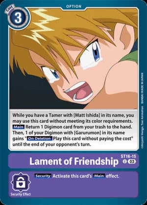 Lament of Friendship — Starter Deck 16: Wolf of Friendship