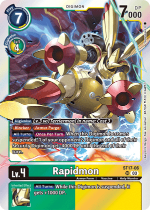Rapidmon — Digital Hazard Digimon Card Game card by GOSSAN
