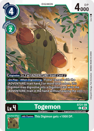 Togemon — Digimon Card Game card