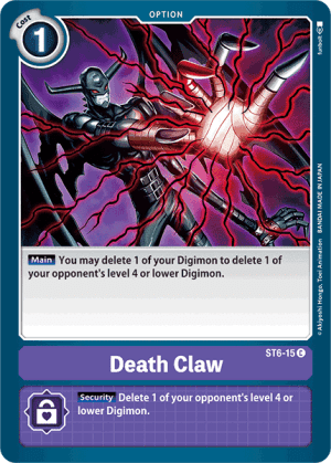 Death Claw — Limited Card Pack -Billion Bullet- Digimon Card Game card by BANDAI