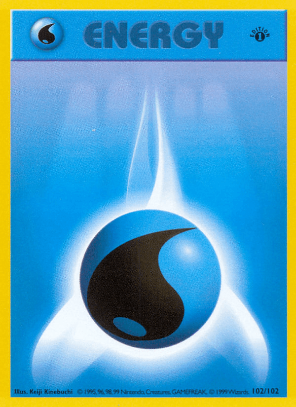 Water Energy — Base Set Pokémon TCG card by Keiji Kinebuchi
