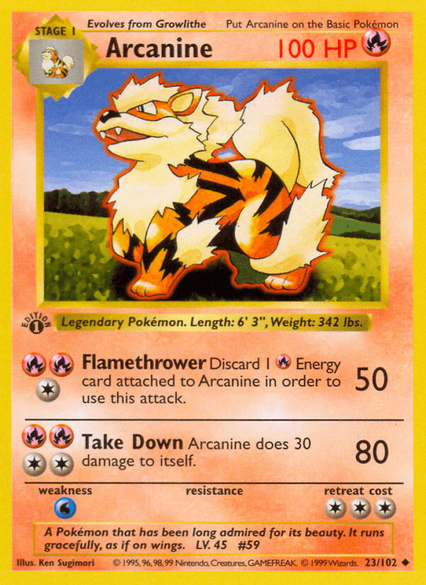 Arcanine — Base Set (Shadowless)