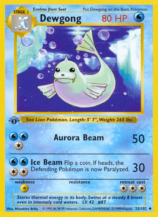 Dewgong — Base Set (Shadowless)