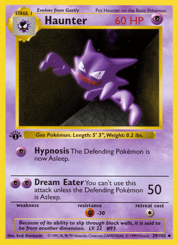 Haunter — Base Set (Shadowless)