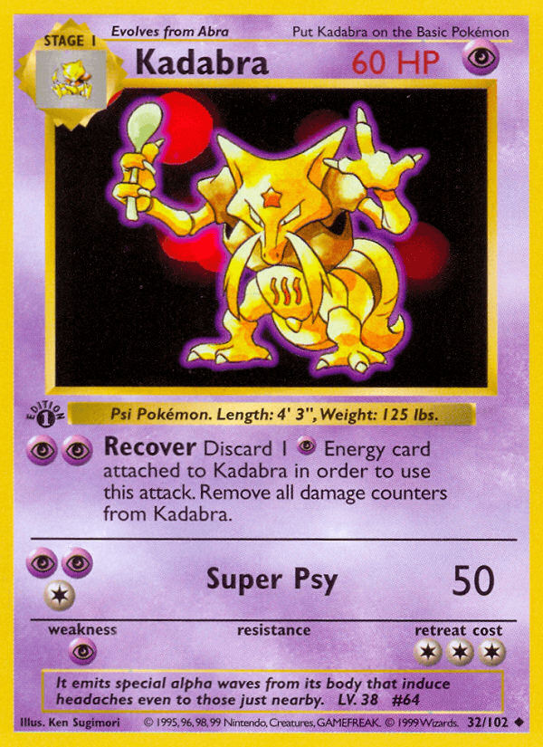Kadabra — Base Set (Shadowless)