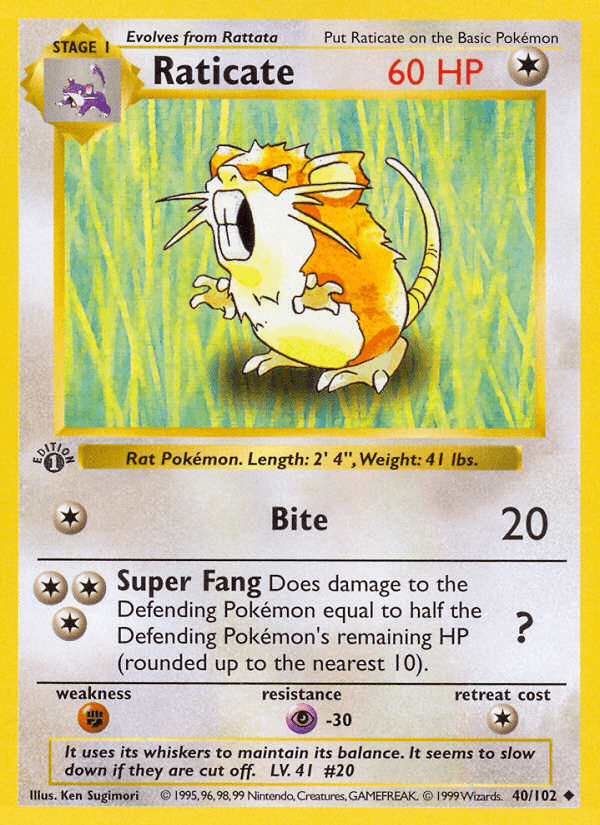 Raticate — Base Set (Shadowless)