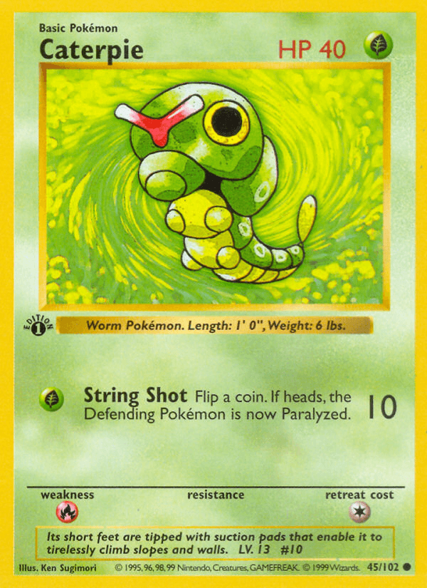 Caterpie — Base Set (Shadowless)