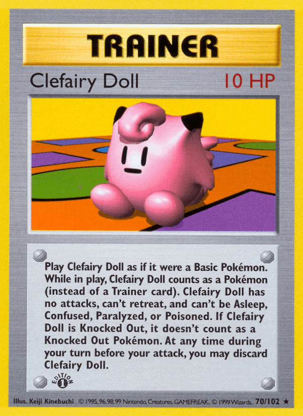 Clefairy Doll — Base Set (Shadowless) Pokémon TCG card by Keiji Kinebuchi