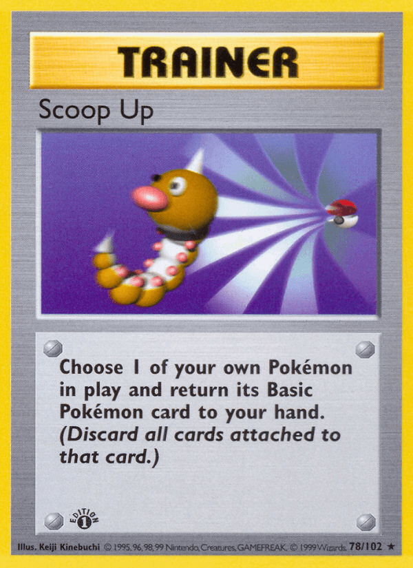 Scoop Up — Base Set (Shadowless) Pokémon TCG card by Keiji Kinebuchi