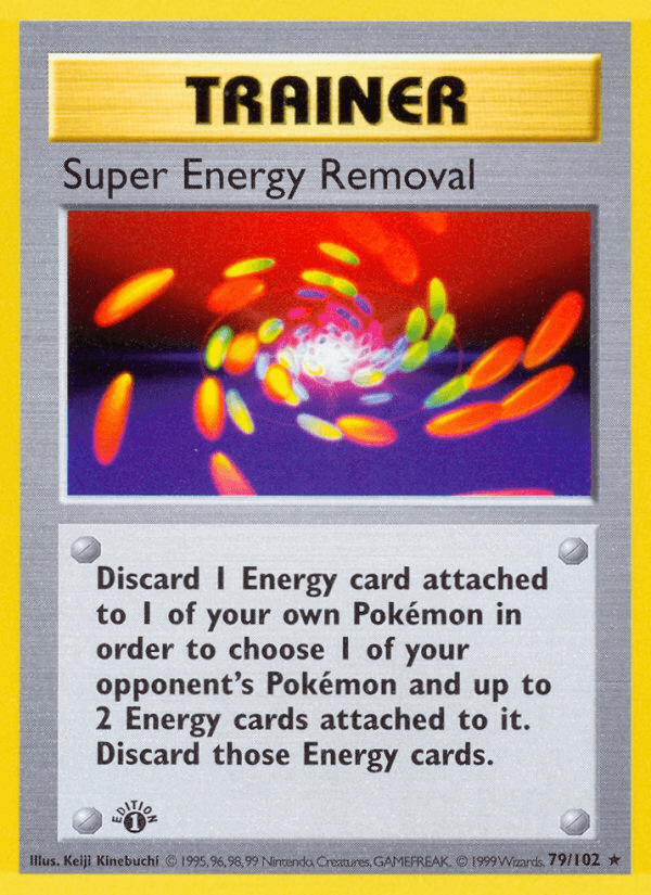 Super Energy Removal — Base Set (Shadowless) Pokémon TCG card by Keiji Kinebuchi