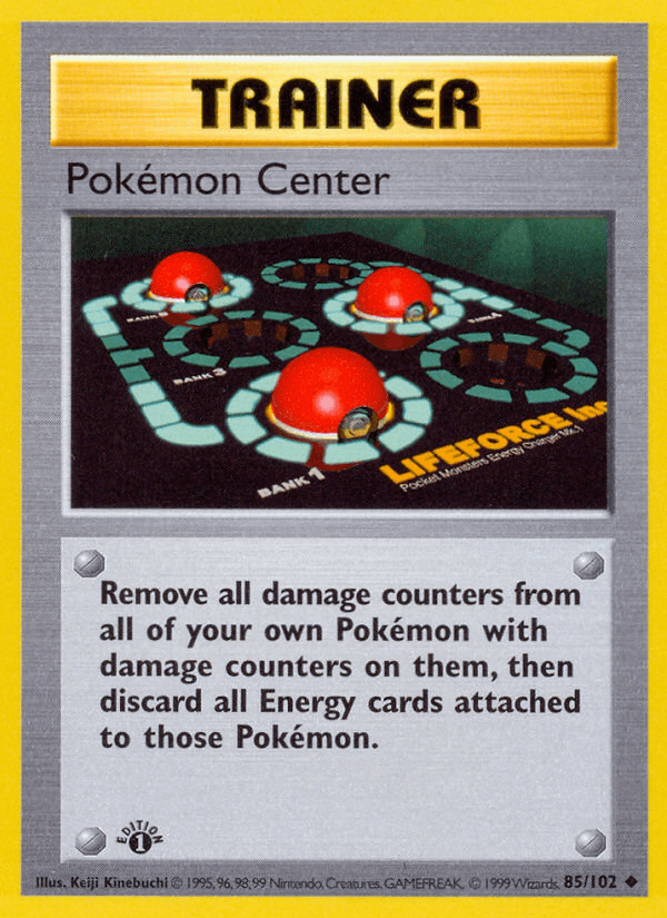 Pokemon Center — Base Set (Shadowless) Pokémon TCG card by Keiji Kinebuchi
