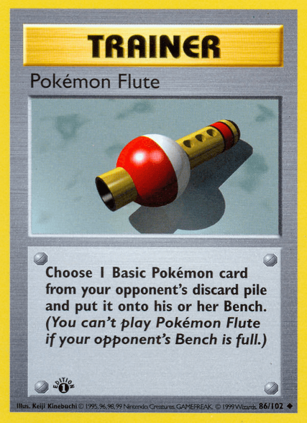 Pokemon Flute — Base Set (Shadowless) Pokémon TCG card by Keiji Kinebuchi