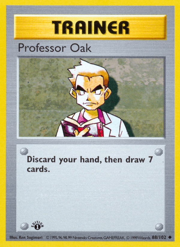 Professor Oak — Base Set (Shadowless)