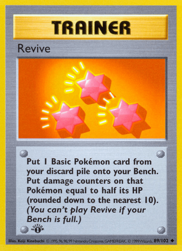 Revive — Base Set (Shadowless) Pokémon TCG card by Keiji Kinebuchi