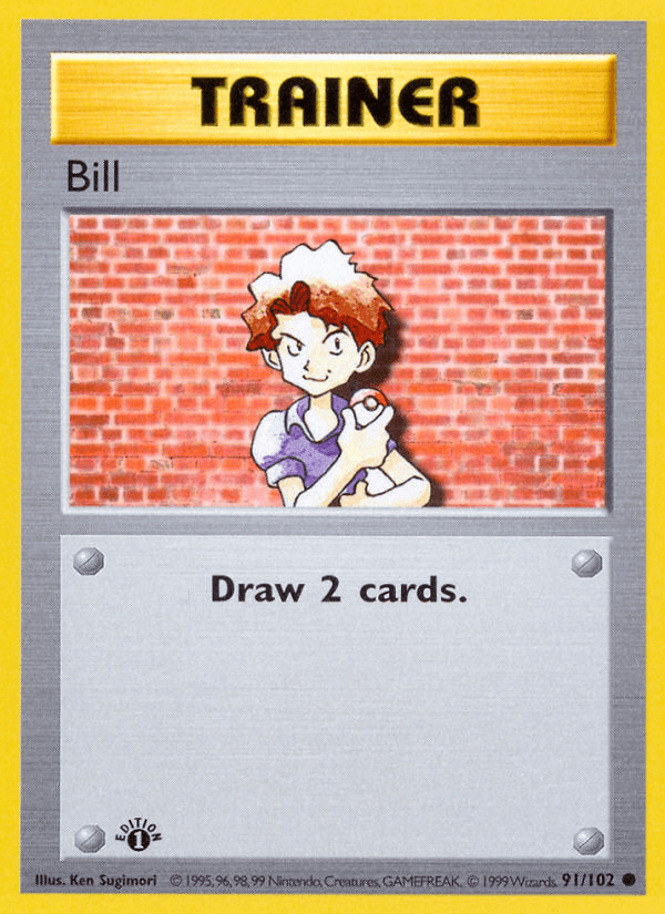 Bill — Base Set (Shadowless) Pokémon TCG card by Ken Sugimori