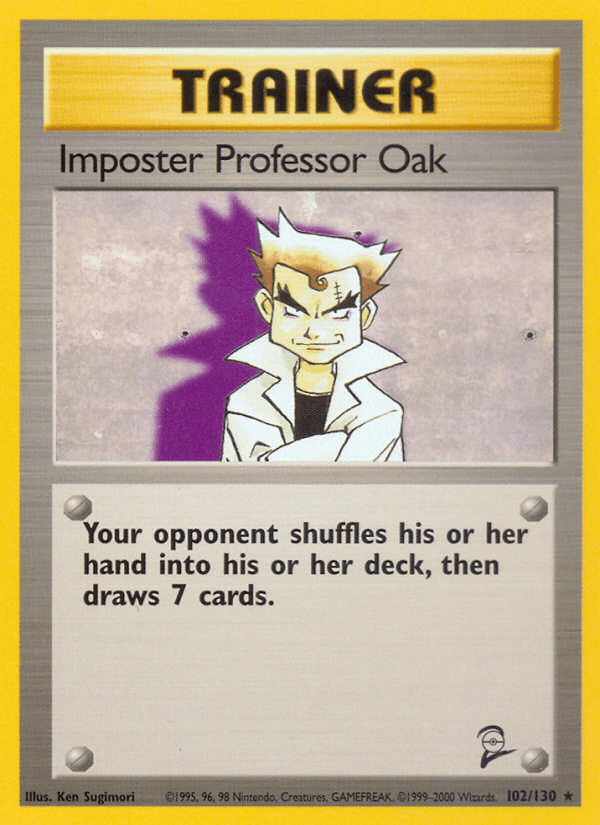 Imposter Professor Oak — Base Set 2 Pokémon TCG card by Ken Sugimori