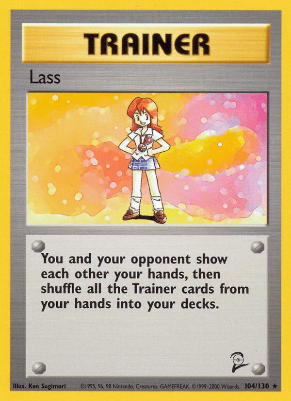 Lass — Base Set 2 Pokémon TCG card by Ken Sugimori