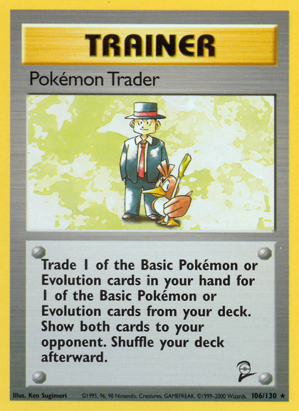Pokemon Trader — Base Set 2 Pokémon TCG card by Ken Sugimori