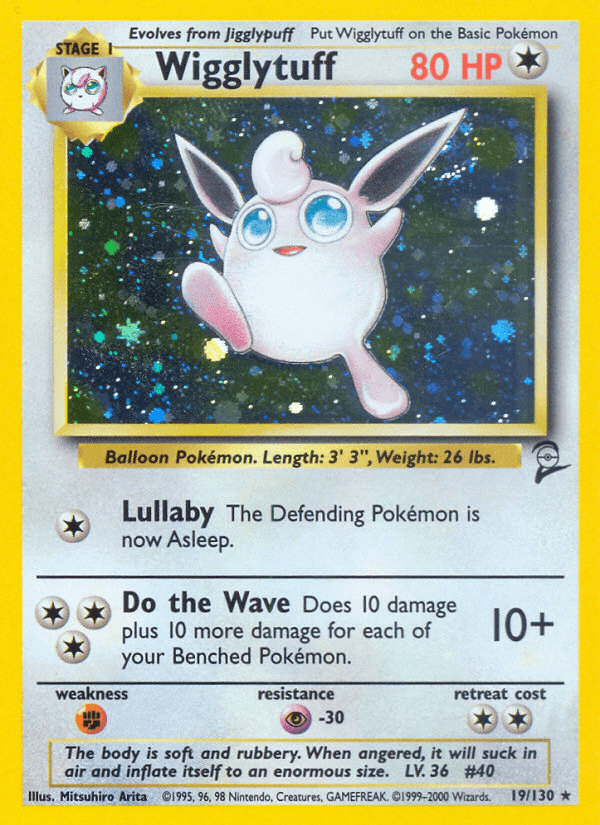 Wigglytuff — Base Set 2 Pokémon TCG card by Mitsuhiro Arita