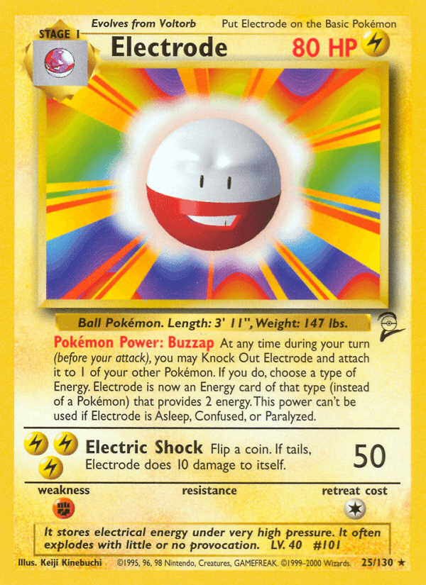 Electrode — Base Set 2 Pokémon TCG card by Keiji Kinebuchi