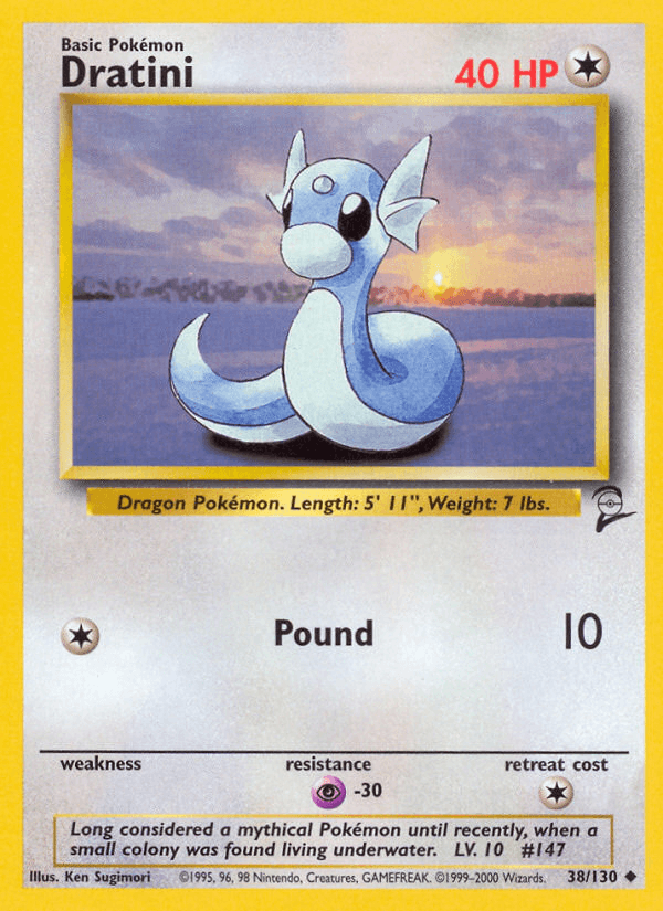 Dratini — Base Set 2 Pokémon TCG card by Ken Sugimori