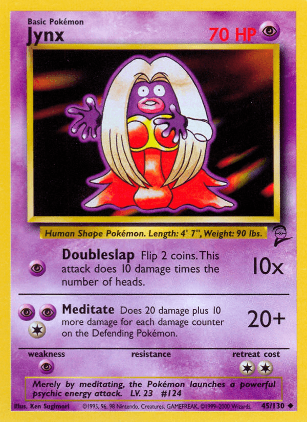 Jynx — Base Set 2 Pokémon TCG card by Ken Sugimori