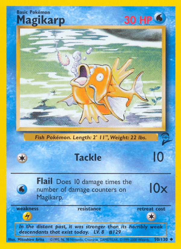 Magikarp — Base Set 2 Pokémon TCG card by Mitsuhiro Arita