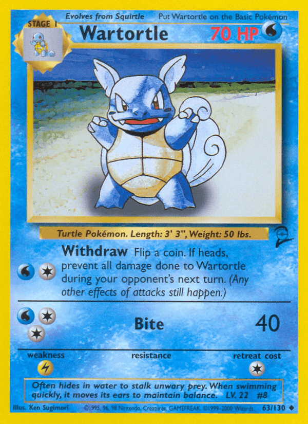 Wartortle [W Stamped] — WoTC Promo Pokémon TCG card by Ken Sugimori