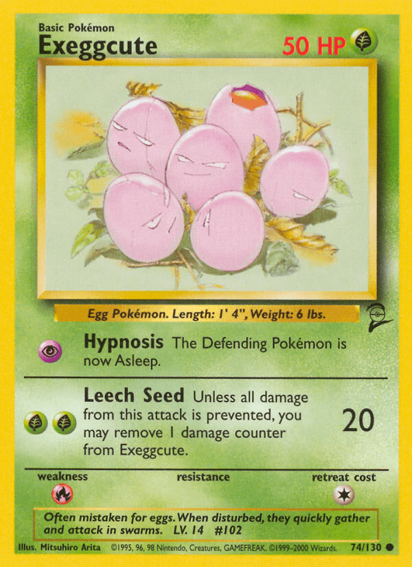 Exeggcute — Base Set 2 Pokémon TCG card by Mitsuhiro Arita