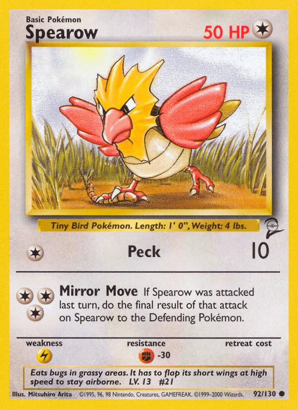 Spearow — Base Set 2 Pokémon TCG card by Mitsuhiro Arita