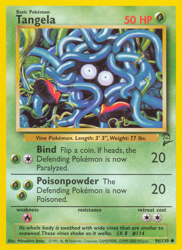 Tangela — Base Set 2 Pokémon TCG card by Mitsuhiro Arita