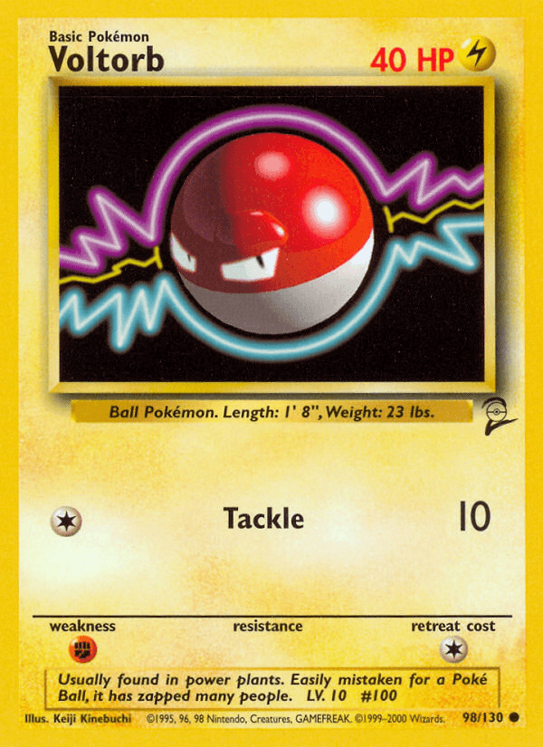 Voltorb — Base Set 2 Pokémon TCG card by Keiji Kinebuchi