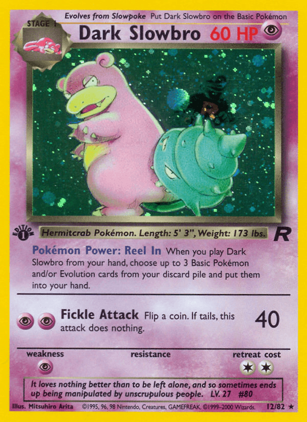 Dark Slowbro — Team Rocket Pokémon TCG card by Mitsuhiro Arita