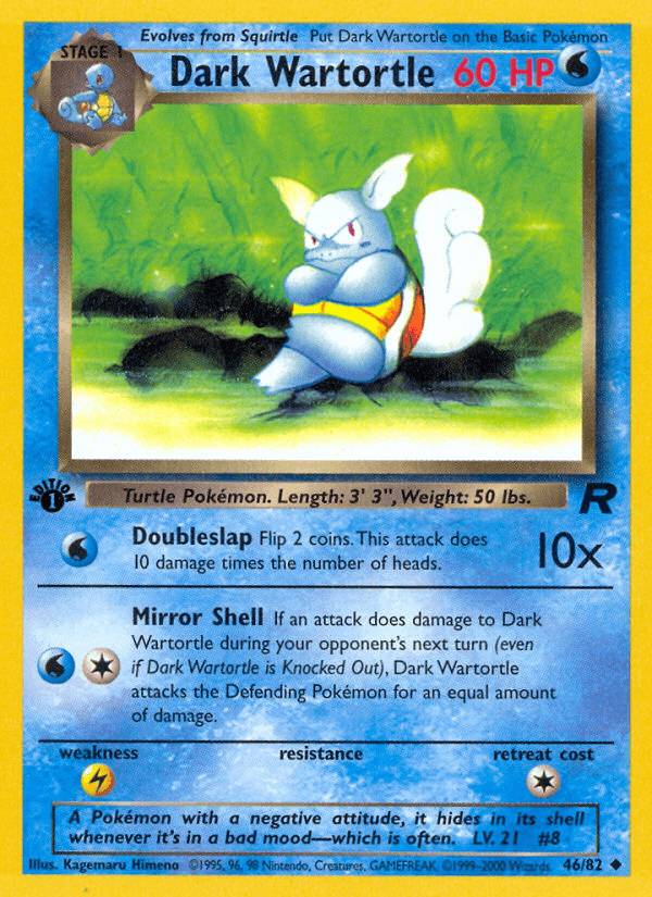 Dark Wartortle — Team Rocket