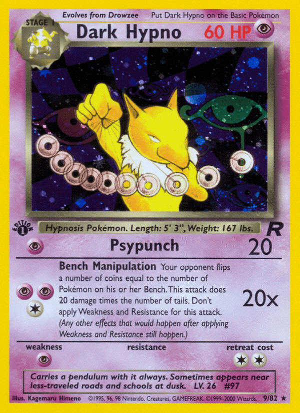 Dark Hypno — Team Rocket Pokémon TCG card by Kagemaru Himeno