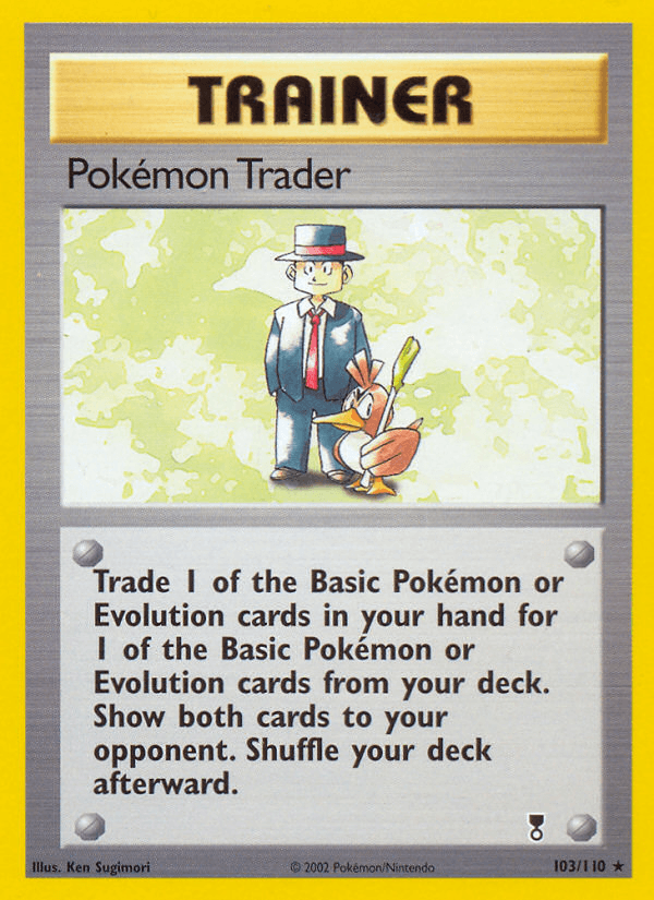 Pokemon Trader — Legendary Collection Pokémon TCG card by Ken Sugimori