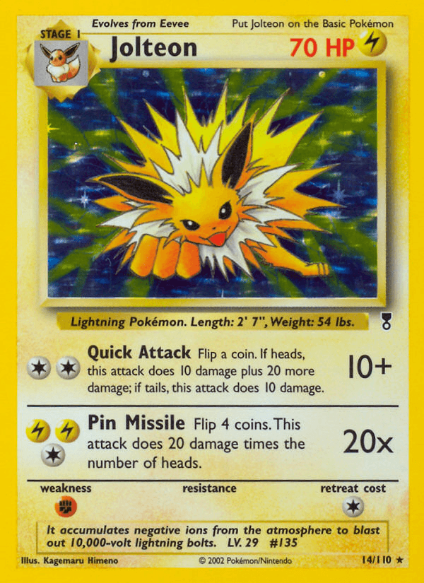 Jolteon — Legendary Collection Pokémon TCG card by Kagemaru Himeno