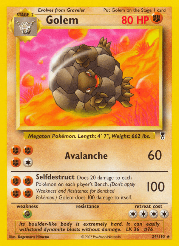 Golem — Legendary Collection Pokémon TCG card by Kagemaru Himeno