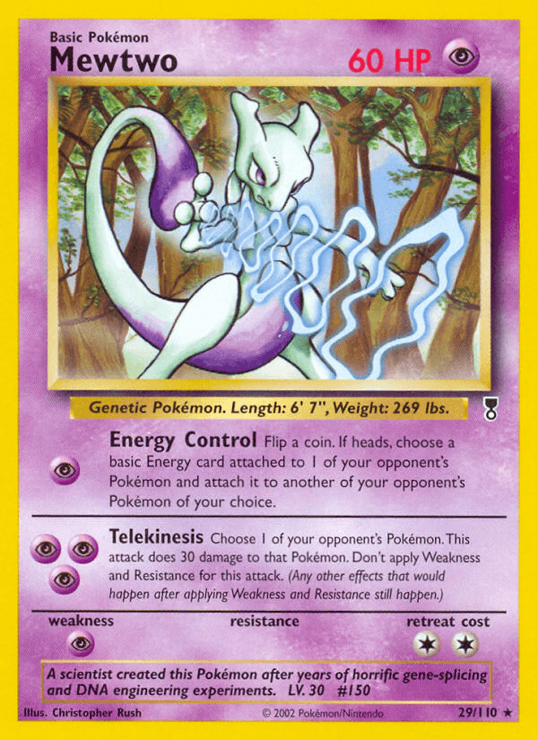 Mewtwo — Legendary Collection Pokémon TCG card by Christopher Rush