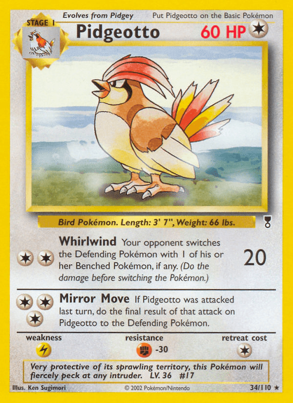 Pidgeotto — Legendary Collection Pokémon TCG card by Ken Sugimori