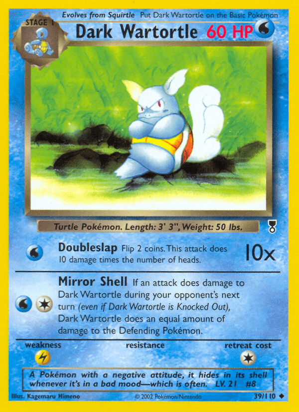 Dark Wartortle — Legendary Collection Pokémon TCG card by Kagemaru Himeno